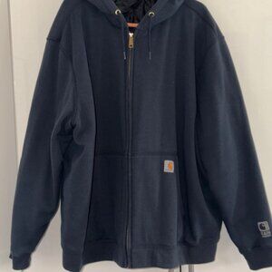Carhartt Jacket, quilted inside, men size 2xl, navy blue